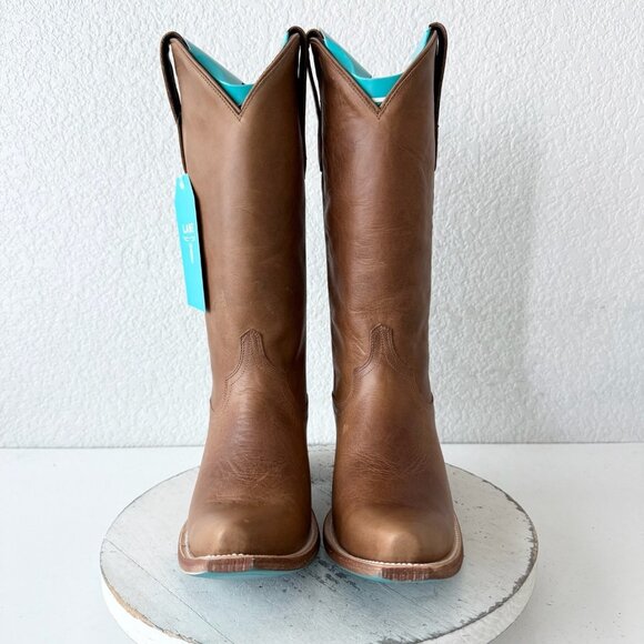 Lane EMMA JANE Womens Cowboy Boots 8.5 Brown Western Cowgirl Mid Calf Tall Boots - Picture 6 of 13